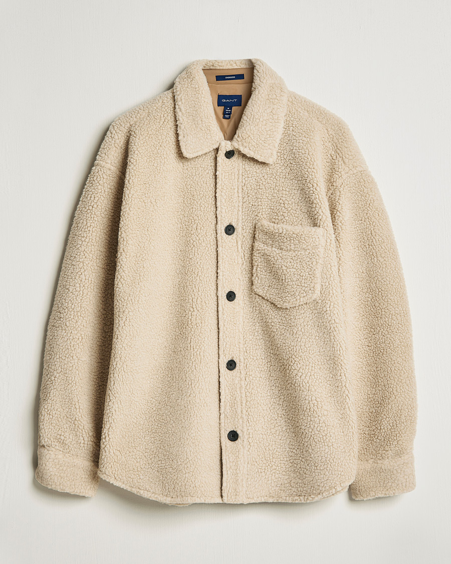 Herren | Hemden | GANT | Sherpa Fleece Overshirt Putty