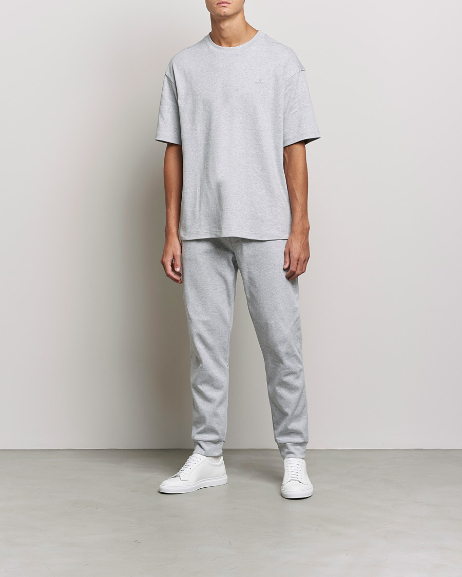 Herren | Pyjama-Set | GANT | Premium Loungewear Set Light Grey Melange