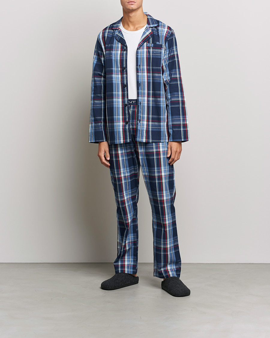 Herren | Schlafanzüge & Bademäntel | GANT | Checked Pyjamas Set Classic Blue