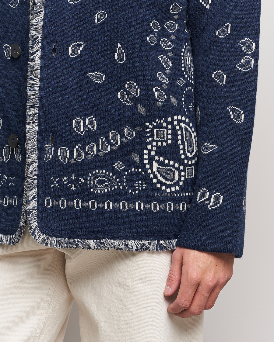 Herren | Pullover | Alanui | Icon Cashmere Jacquard Cardigan Navy