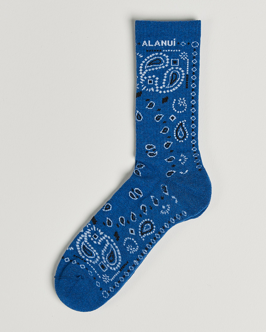 Herren | Unterwäsche | Alanui | Bandana Printed Socks Cobalt Blue