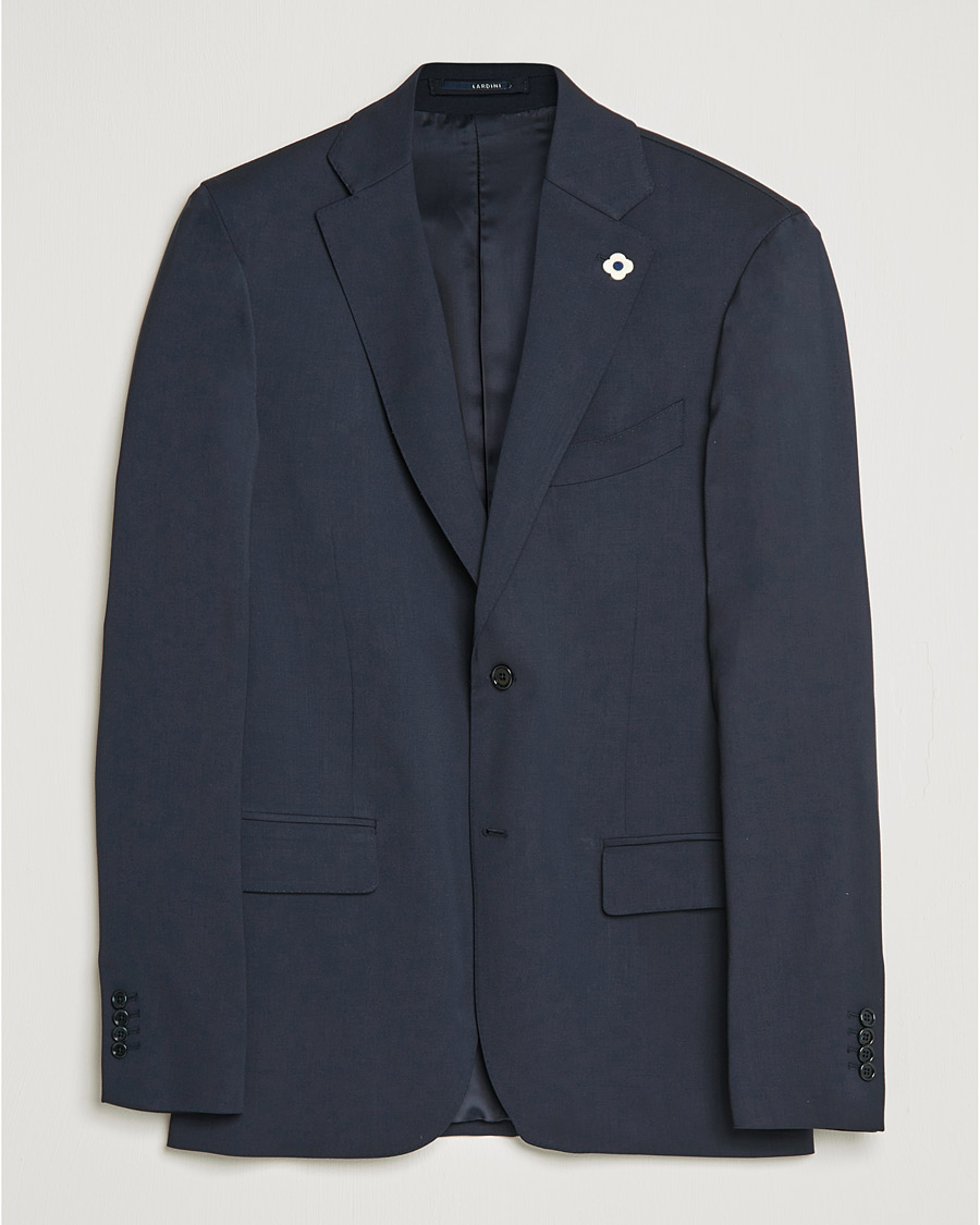Herren | Sakkos | Lardini | Two Button Wool Blazer Navy