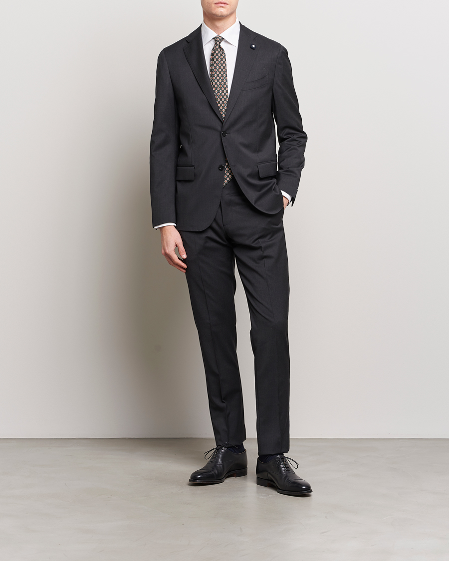 Herren | Sakkos | Lardini | Two Button Wool Blazer Grey