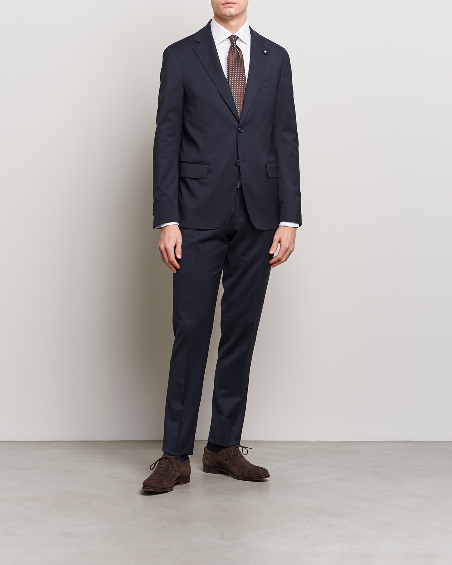 Herren | Hosen | Lardini | Wool Trousers Navy