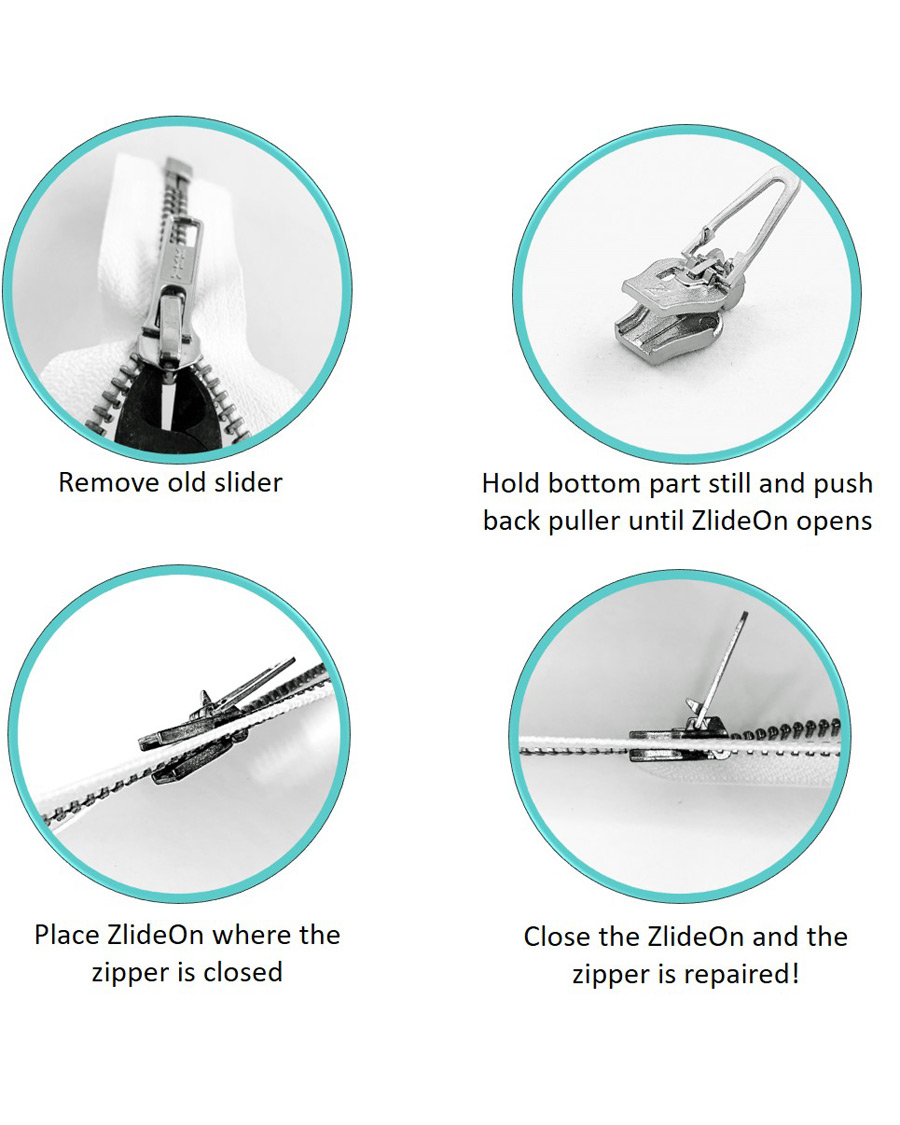 Herren |  | ZlideOn | Normal  Plastic & Metal Zipper Black XXS 