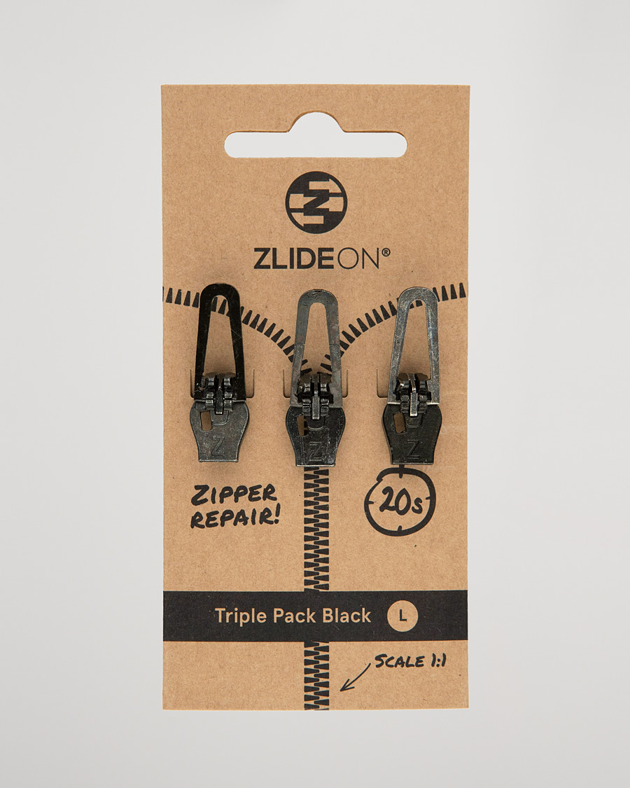 Herren | Textilpflege | ZlideOn | 3-Pack Zippers Black L