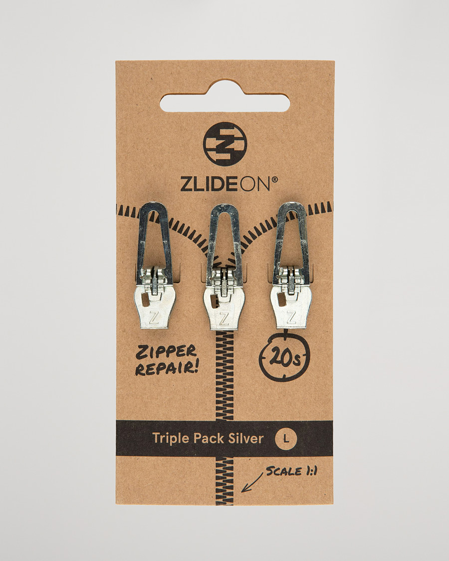 Herren |  | ZlideOn | 3-Pack Zippers Silver L