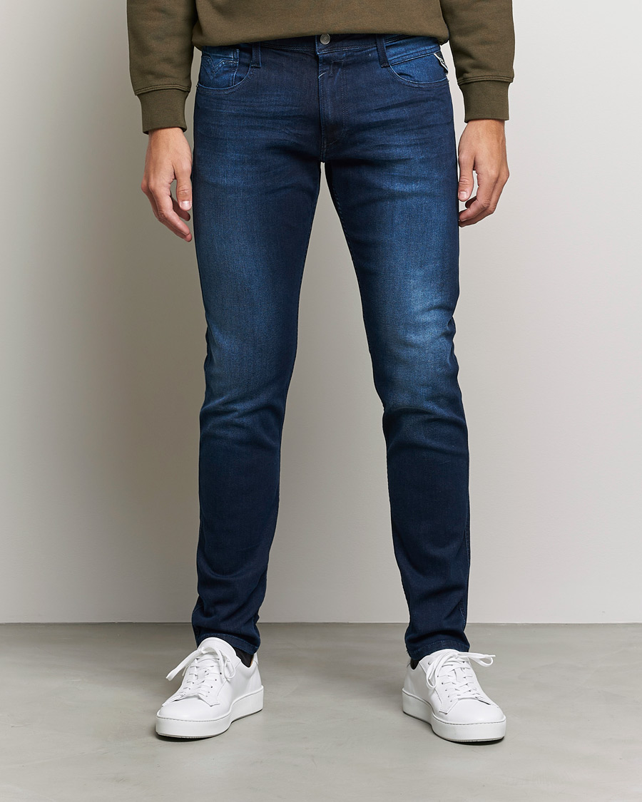 Herren |  | Replay | Anbass Powerstretch Jeans Dark Blue