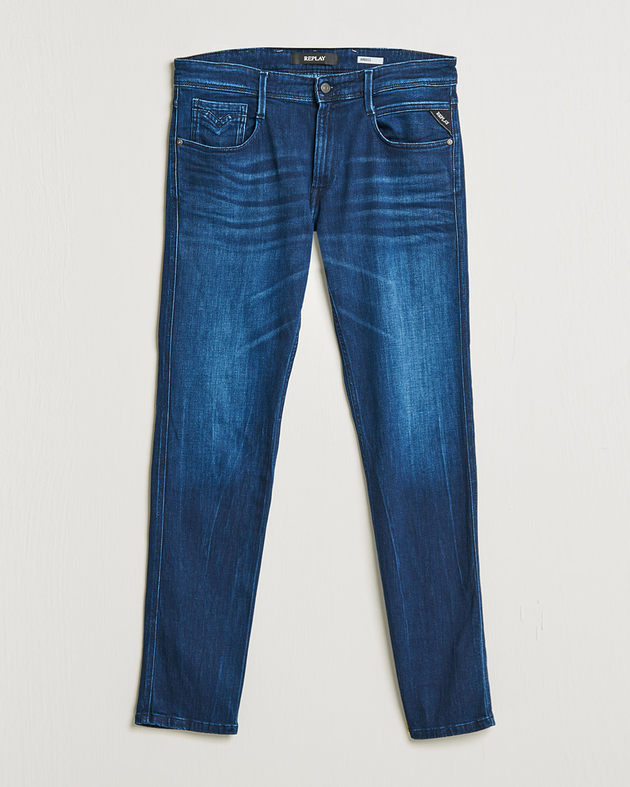 Herren |  | Replay | Anbass X-Lite Stretch Jeans Dark Blue