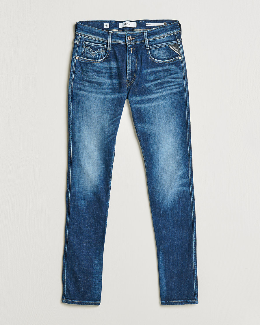 Herren | Jeans | Replay | Anbass 1 Year Wash Jeans Dark Blue