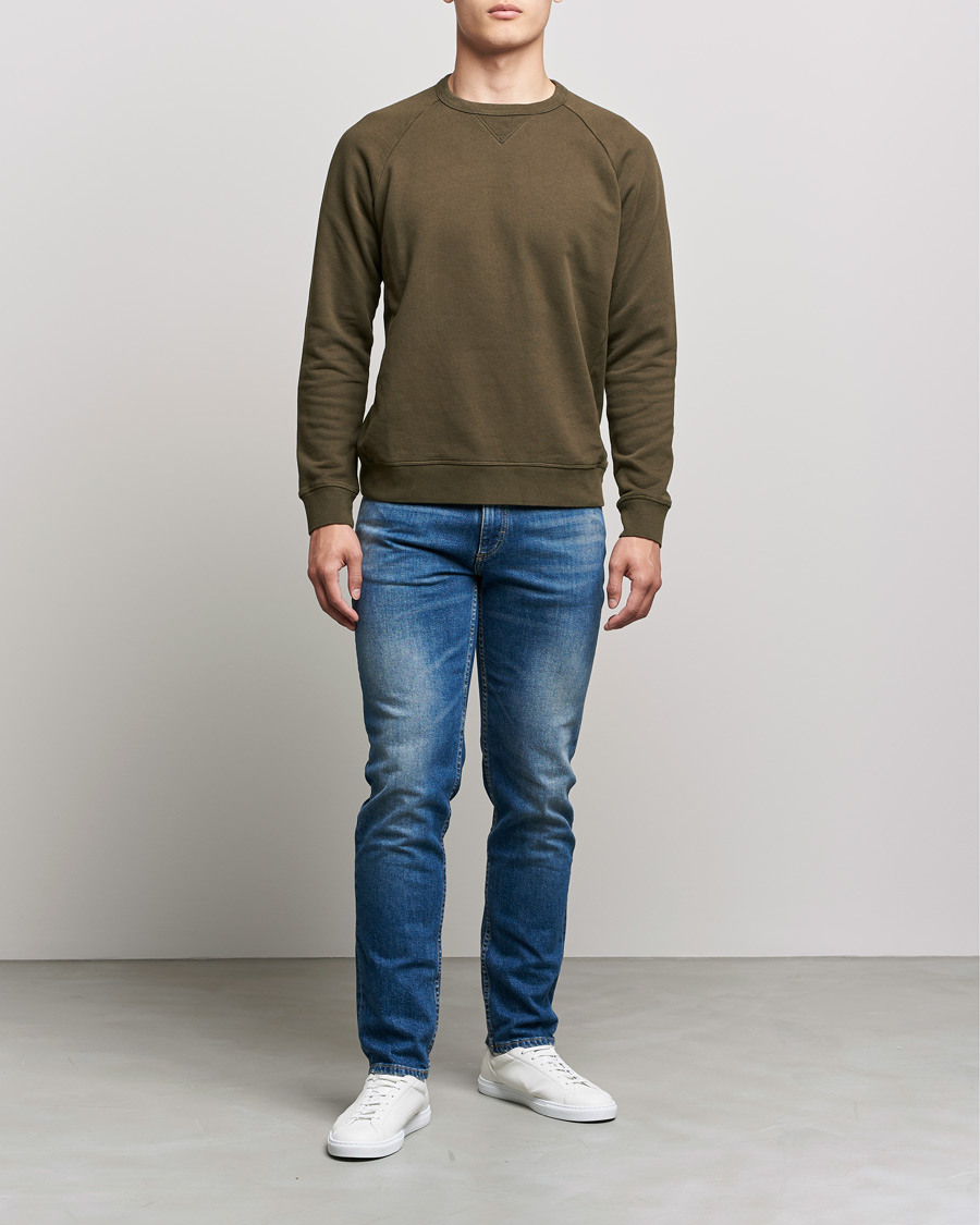 Herren | Pullover | Replay | Sartoriale Jersey Crew Neck Sweatshirt Military