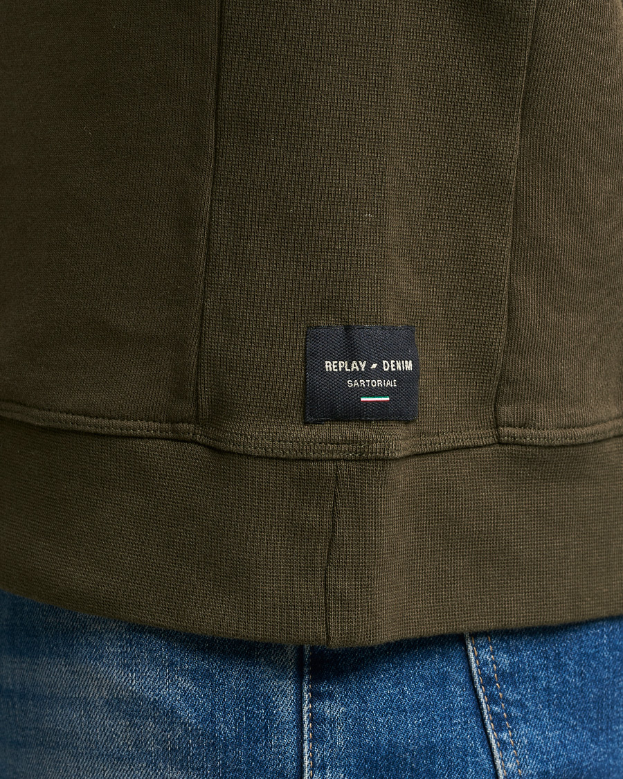 Herren | Pullover | Replay | Sartoriale Jersey Crew Neck Sweatshirt Military