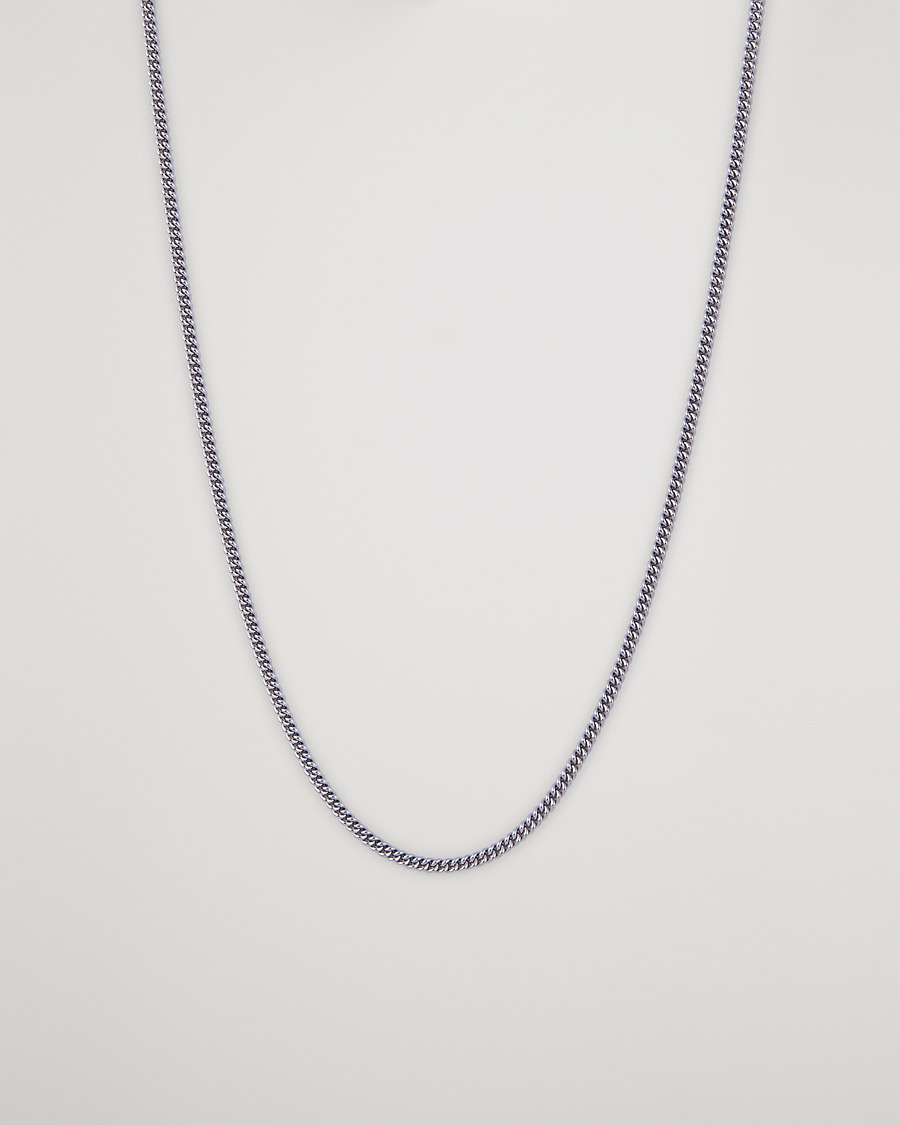 Herren |  | Tom Wood | Curb Chain Slim Necklace Silver