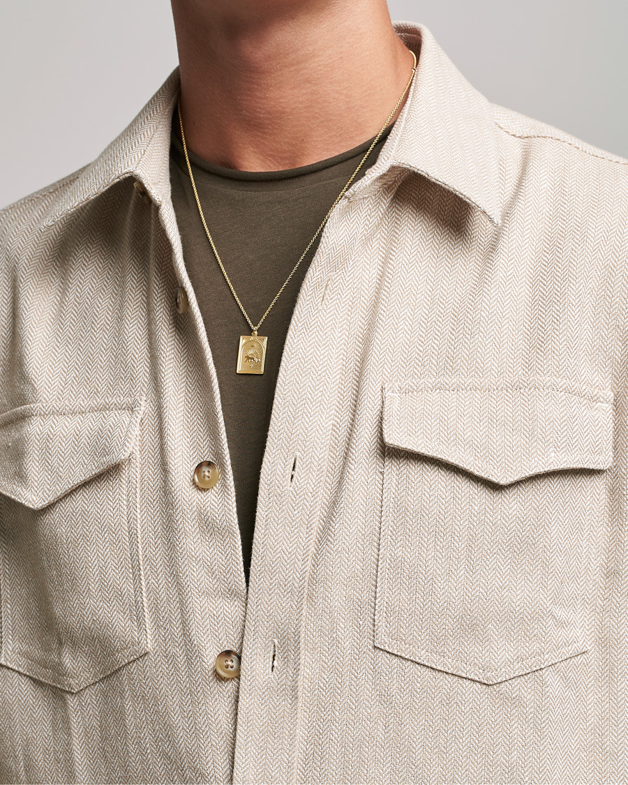 Herren | Tom Wood Tarot Strength Pendant Necklace Gold | Tom Wood | Tarot Strength Pendant Necklace Gold