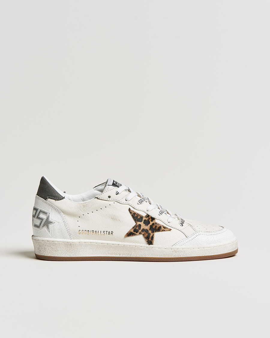 Herren |  | Golden Goose Deluxe Brand | Ball Star Sneakers White/Leopard
