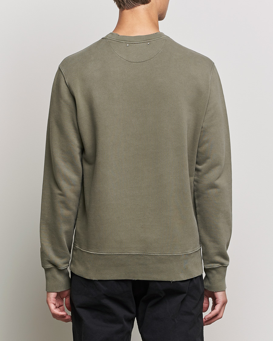 Herren | Pullover | Golden Goose | Deluxe Brand Distressed Cotton Sweatshirt Dusty Olive