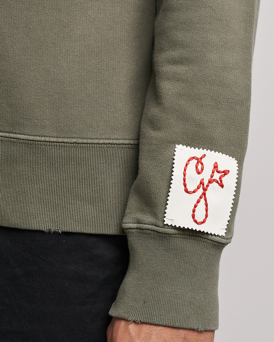 Herren | Pullover | Golden Goose | Deluxe Brand Distressed Cotton Sweatshirt Dusty Olive