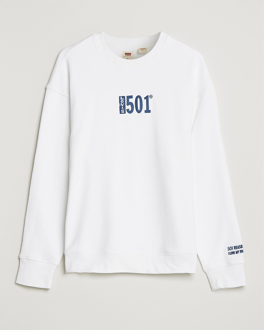 Herren | Pullover | Levi's | Relaxed Graphic 501 Crew Neck Crew White