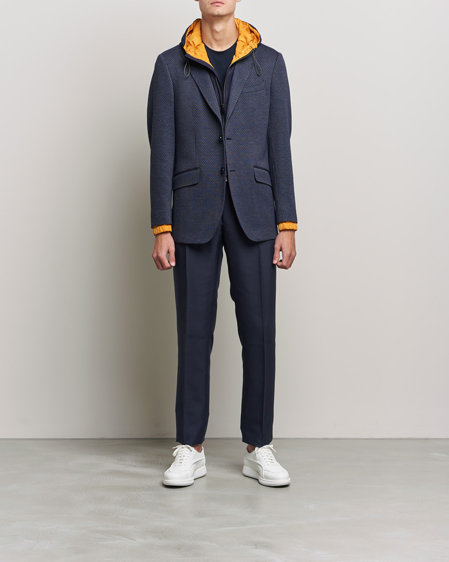 Herren | Sakkos | Etro | Hooded Jersey Blazer Navy