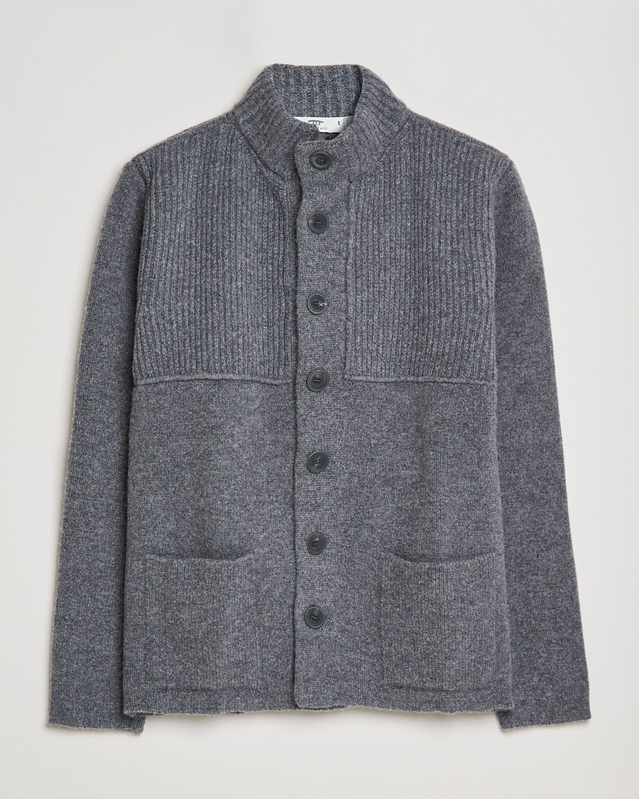 Herren | Pullover | Inis Meáin | Heavy Wool Cardigan Grey