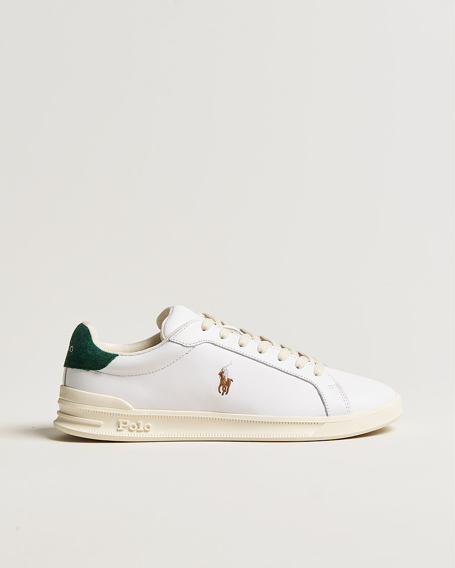 Herren | Polo Ralph Lauren Heritage Court II Leather Sneaker White/College Green | Polo Ralph Lauren | Heritage Court II Leather Sneaker White/College Green