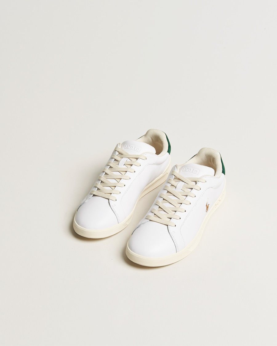 Herren | Sale schuhe | Polo Ralph Lauren | Heritage Court II Leather Sneaker White/College Green