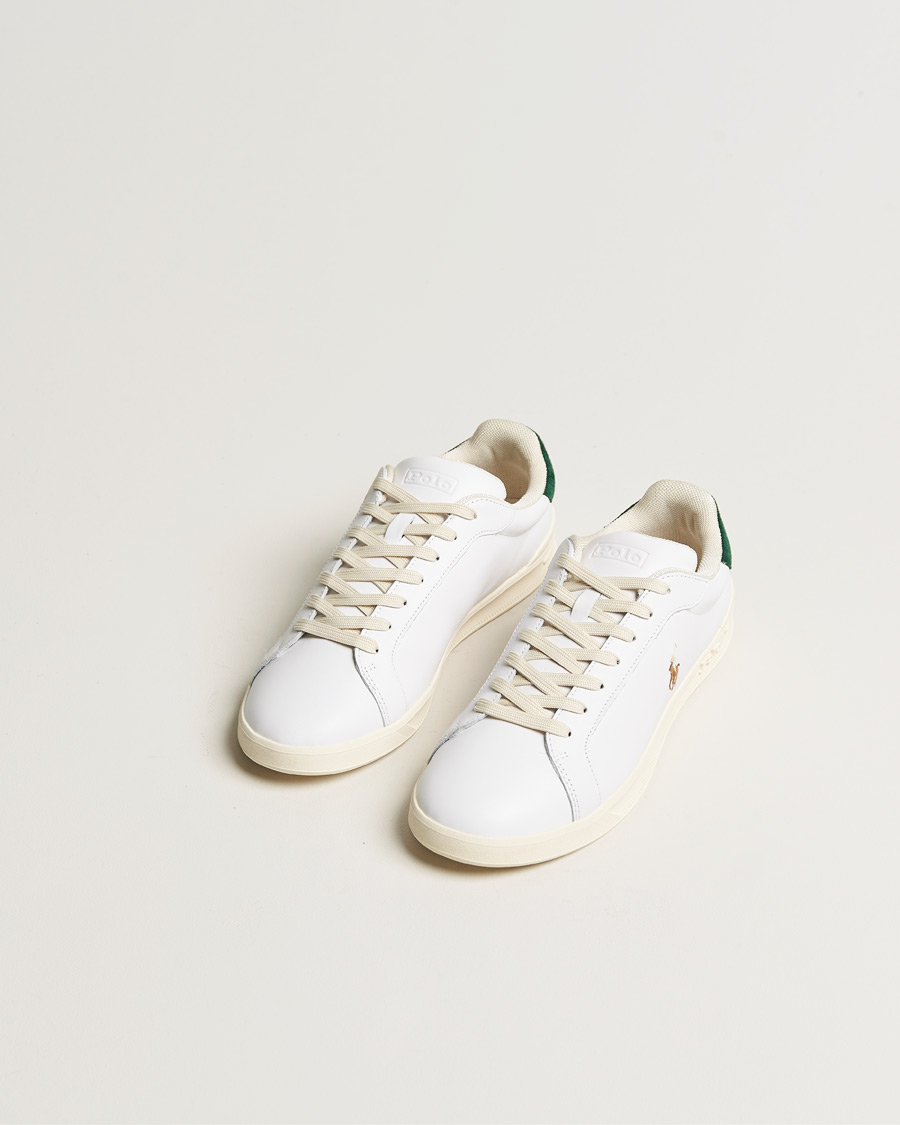 Herren | Polo Ralph Lauren Heritage Court II Leather Sneaker White/College Green | Polo Ralph Lauren | Heritage Court II Leather Sneaker White/College Green