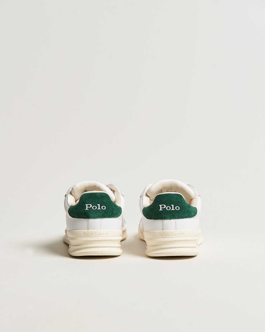 Herren | Polo Ralph Lauren Heritage Court II Leather Sneaker White/College Green | Polo Ralph Lauren | Heritage Court II Leather Sneaker White/College Green