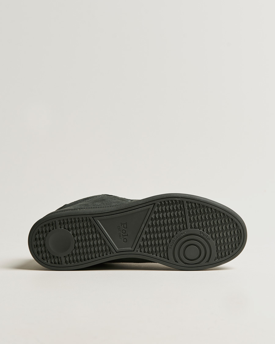 Herren | Polo Ralph Lauren Heritage Court II Suede Sneaker Charcoal Grey | Polo Ralph Lauren | Heritage Court II Suede Sneaker Charcoal Grey