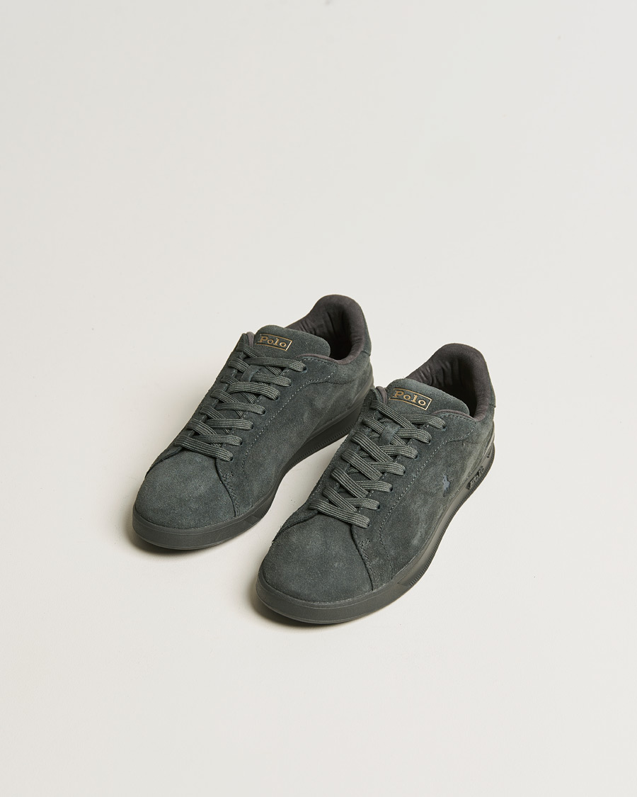 Herren | Schuhe | Polo Ralph Lauren | Heritage Court II Suede Sneaker Charcoal Grey