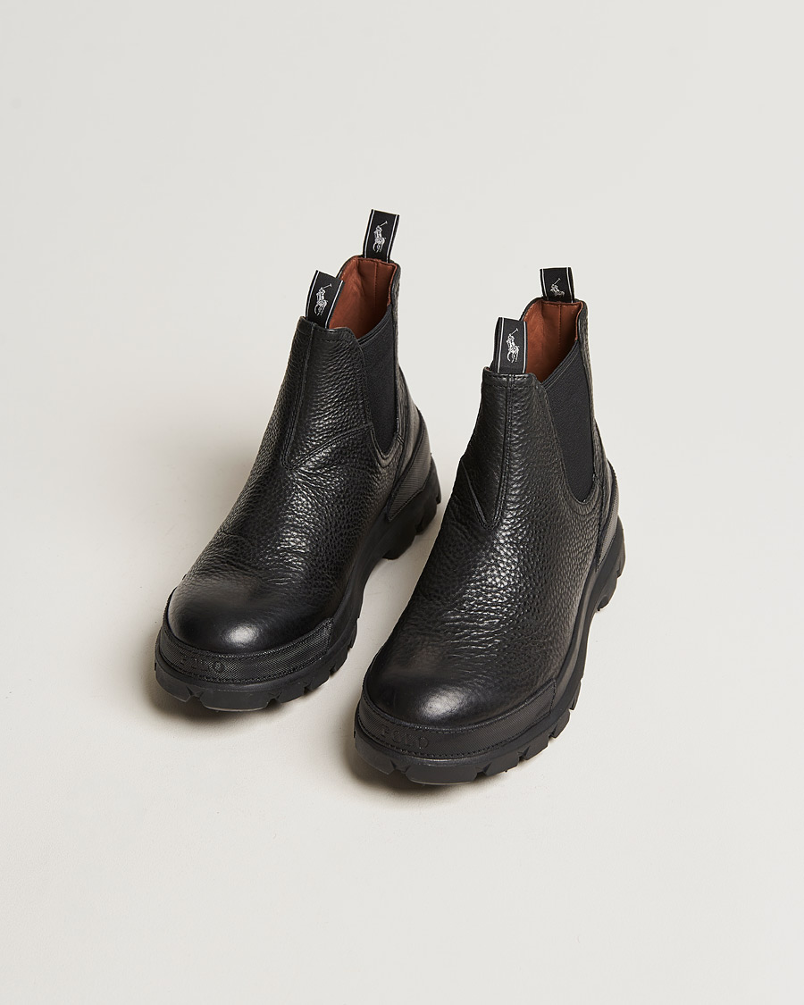 Herren |  | Polo Ralph Lauren | Oslo Oiled Leather Chelsea Boot Black