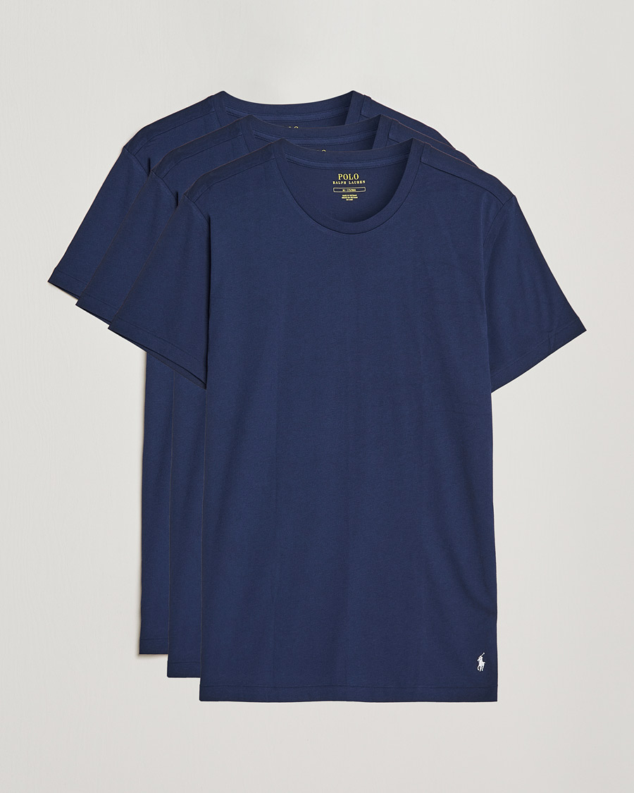Herren | T-Shirts | Polo Ralph Lauren | 3-Pack Crew Neck T-Shirt Navy