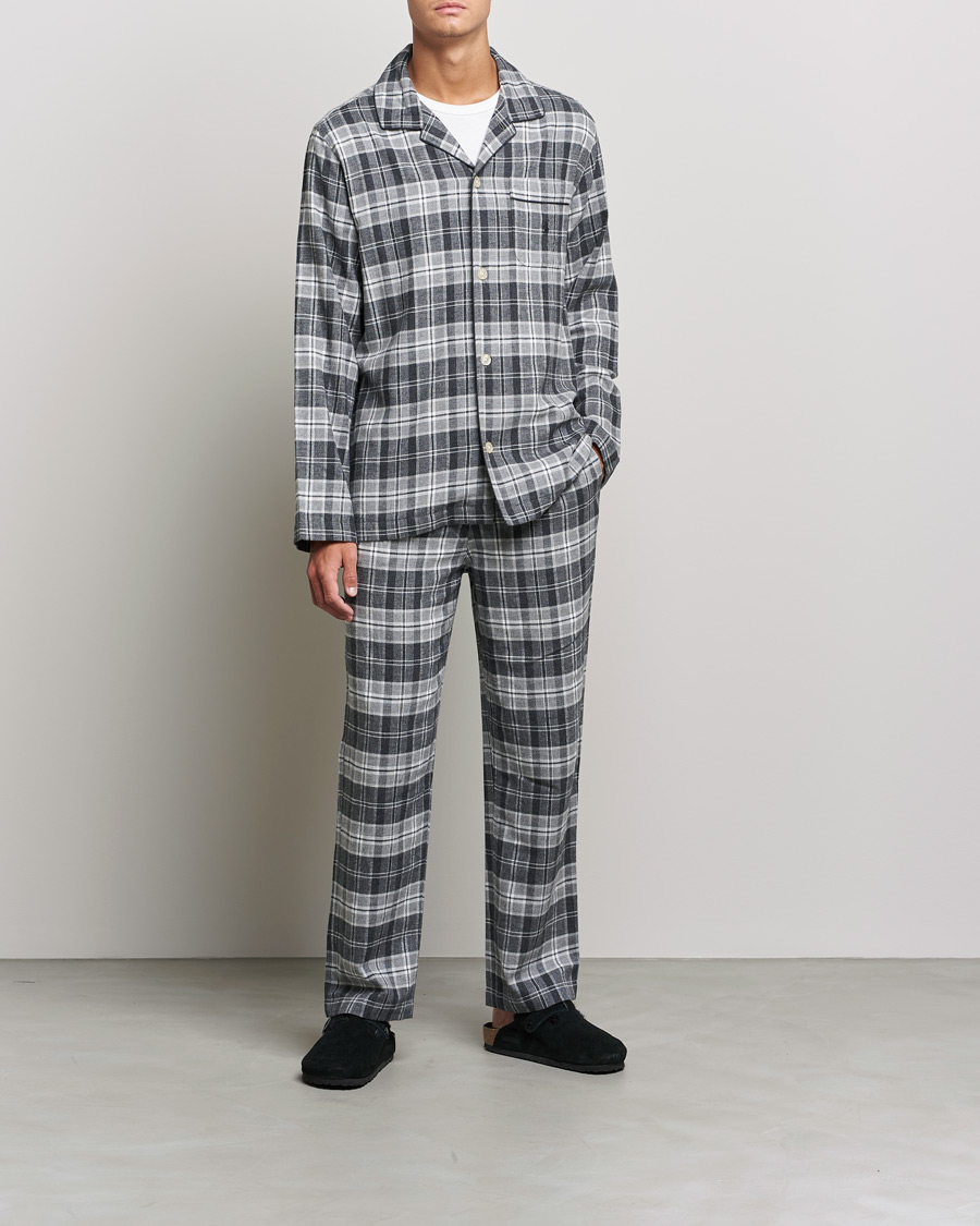 Herren | Pyjama-Set | Polo Ralph Lauren | Checked Flannel Pyjama Set Grey Heather