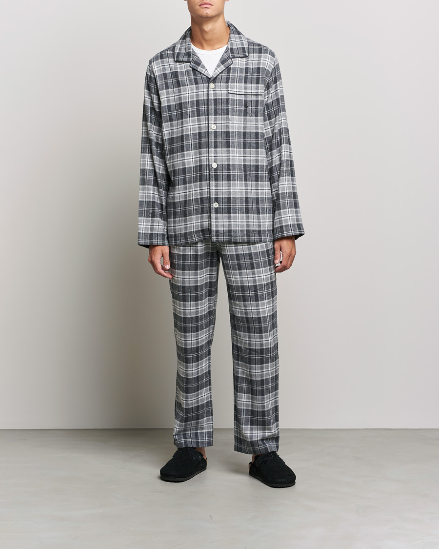 Herren | Schlafanzüge & Bademäntel | Polo Ralph Lauren | Checked Flannel Pyjama Set Grey Heather