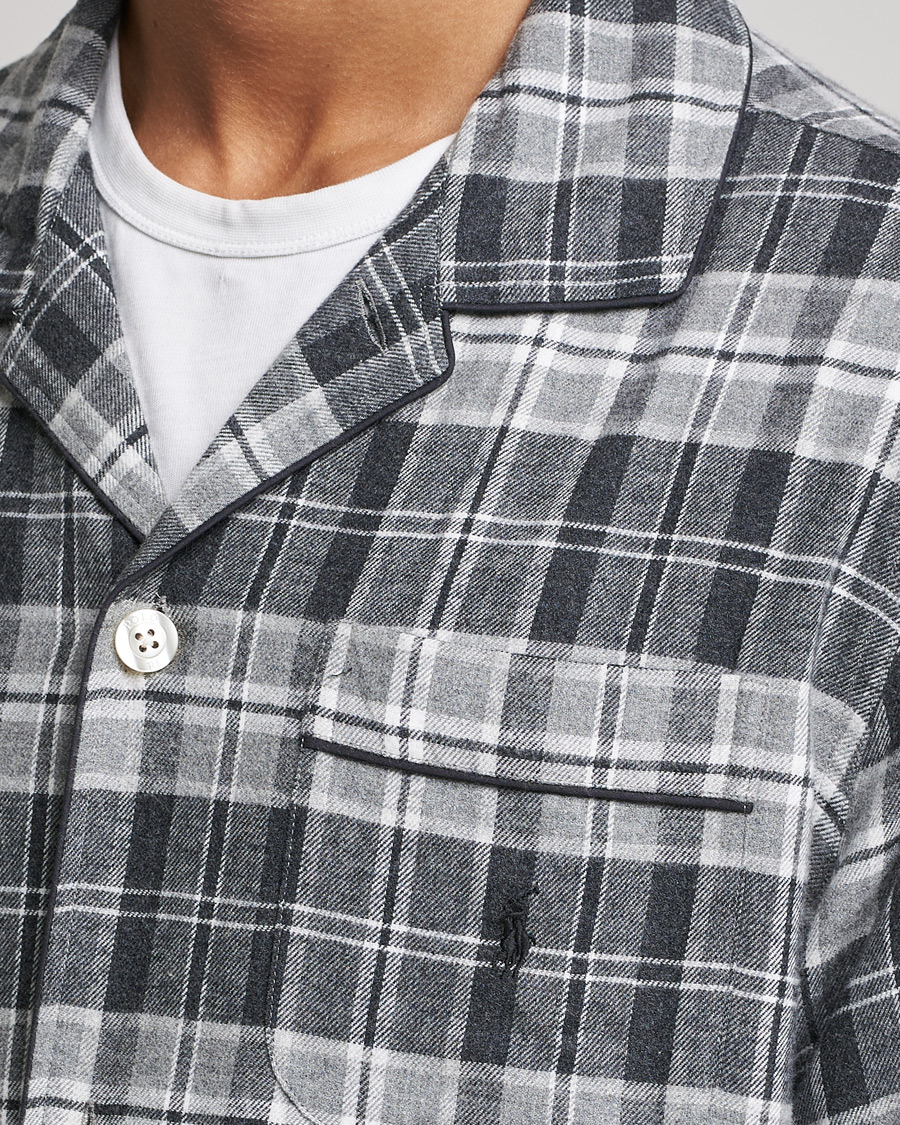 Herren | Schlafanzüge & Bademäntel | Polo Ralph Lauren | Checked Flannel Pyjama Set Grey Heather