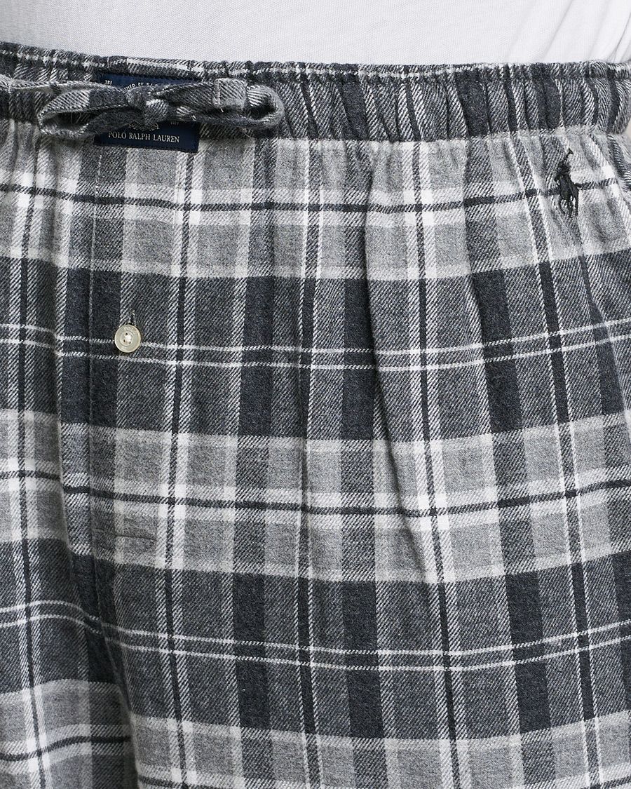 Herren | Schlafanzüge & Bademäntel | Polo Ralph Lauren | Checked Flannel Pyjama Set Grey Heather