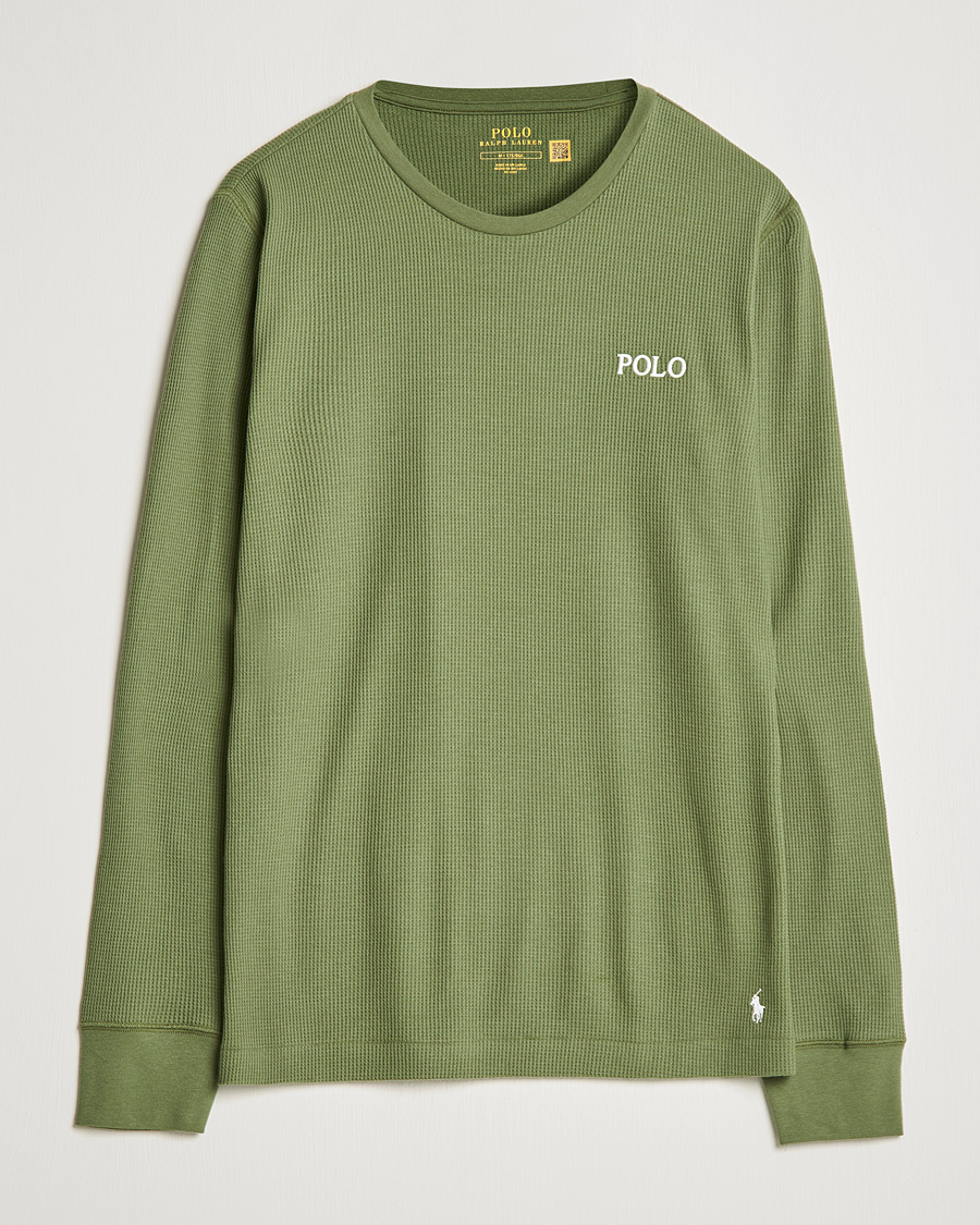 Herren | T-Shirts | Polo Ralph Lauren | Waffle Long Sleeve Crew Neck Army Olive