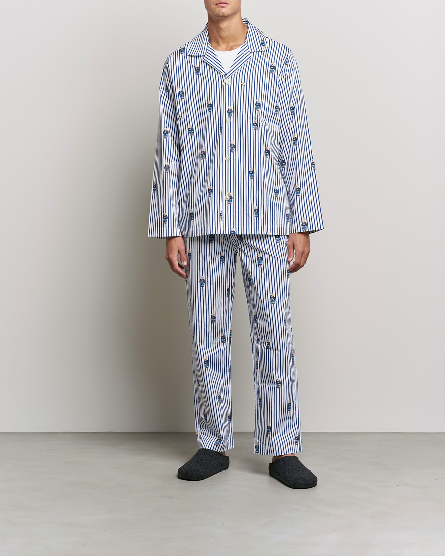 Polo Ralph Lauren Bear Striped Pyjama Set Blue White bei Care of Carl