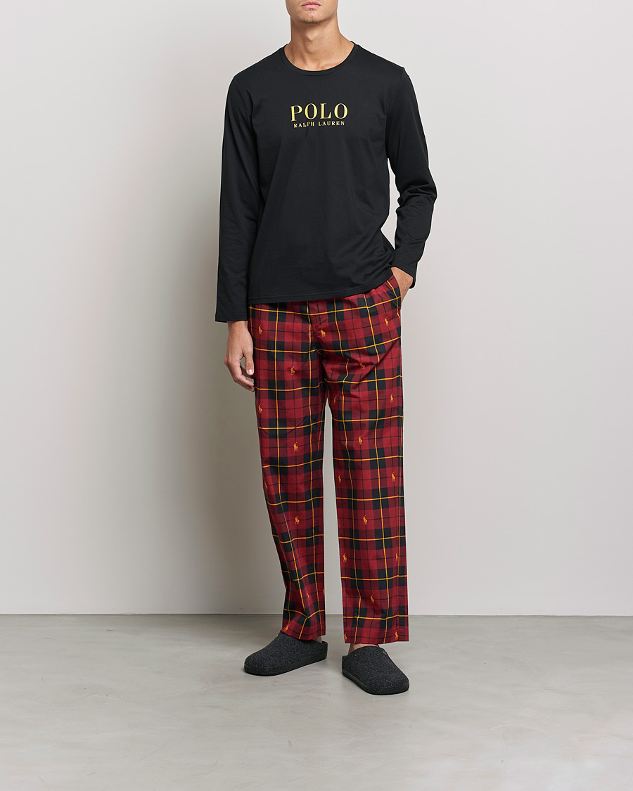 Herren | Schlafanzüge & Bademäntel | Polo Ralph Lauren | Cotton Checked Pyjama Set Black/Red