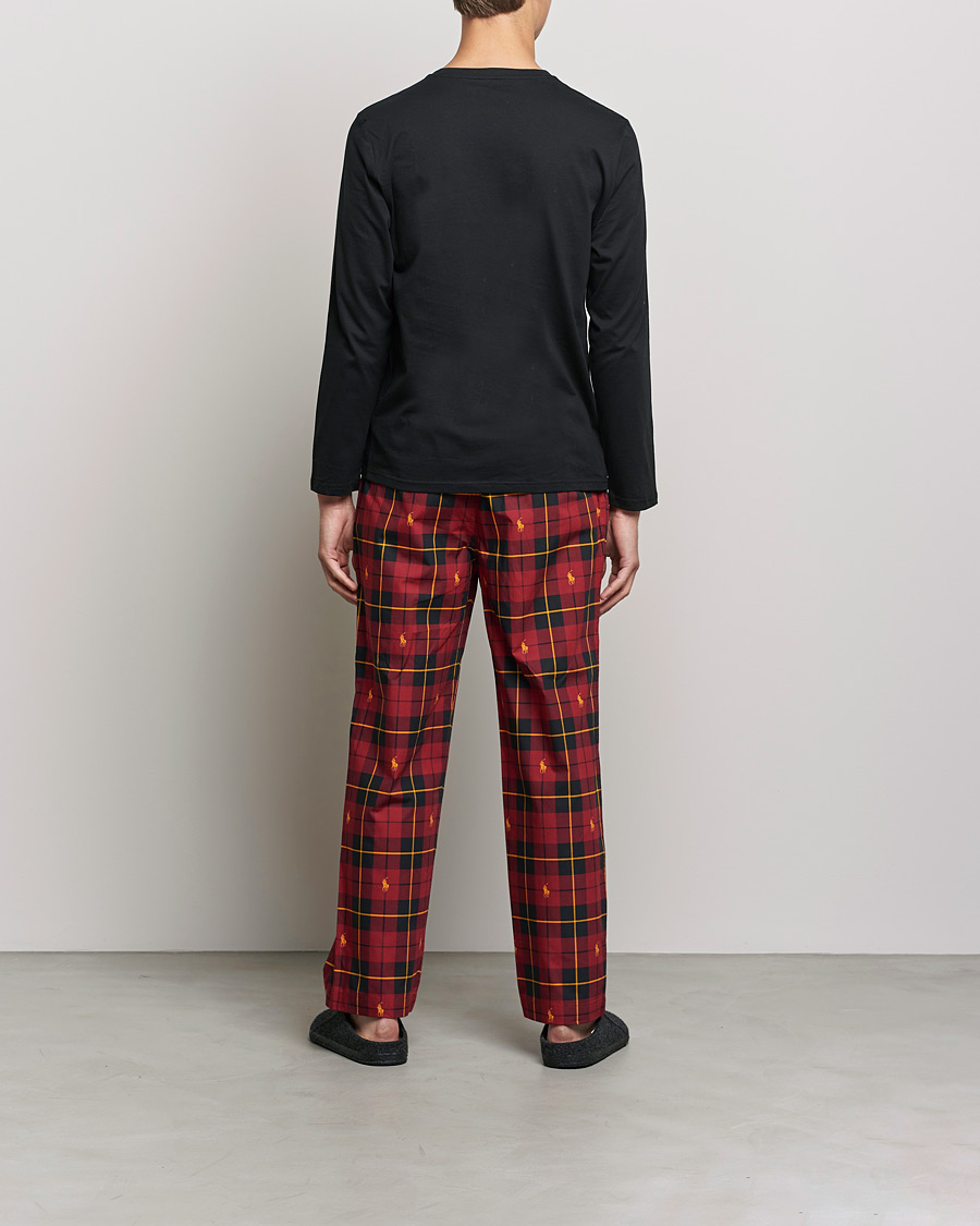 Herren | Schlafanzüge & Bademäntel | Polo Ralph Lauren | Cotton Checked Pyjama Set Black/Red