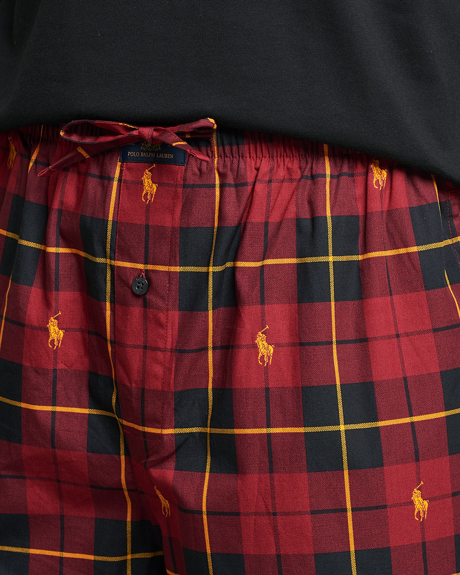 Herren | Schlafanzüge & Bademäntel | Polo Ralph Lauren | Cotton Checked Pyjama Set Black/Red