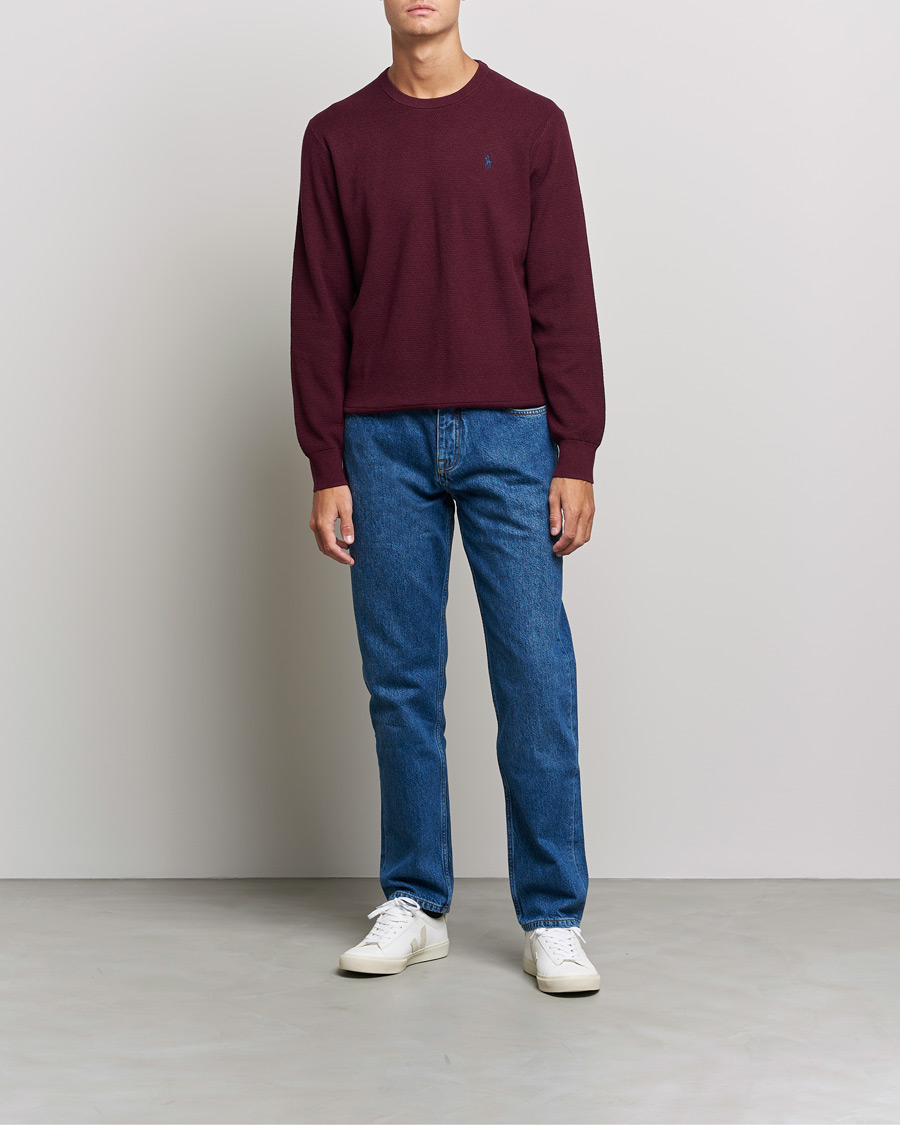 Herren | Pullover | Polo Ralph Lauren | Textured Crew Neck Sweater Aged Wine Heather