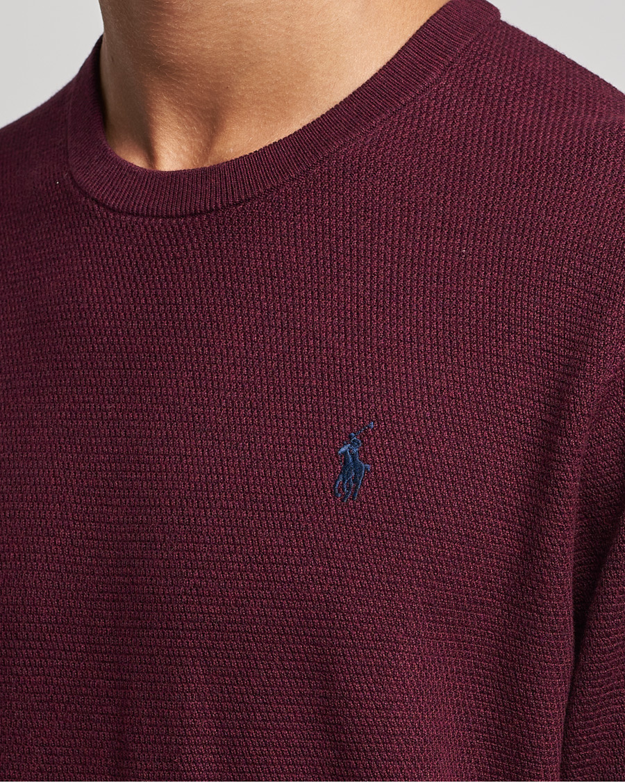Herren | Pullover | Polo Ralph Lauren | Textured Crew Neck Sweater Aged Wine Heather
