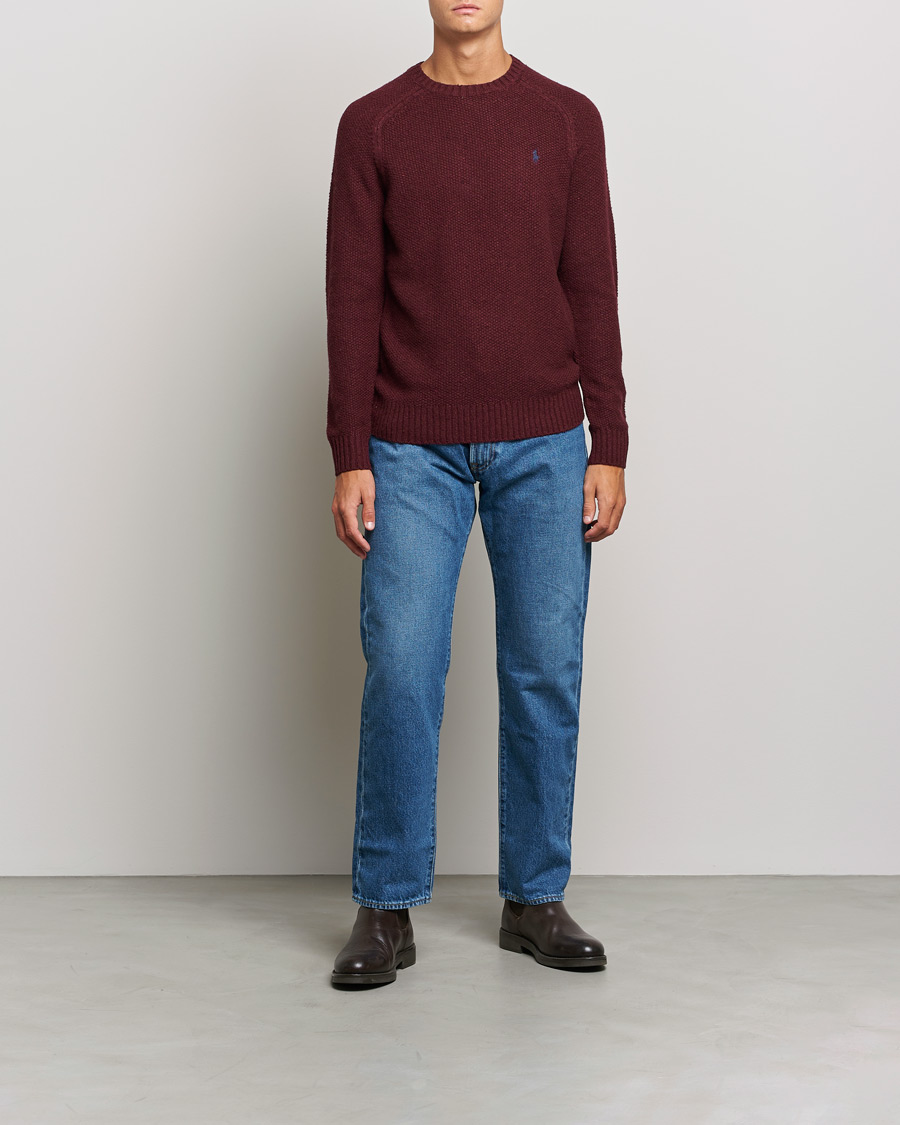 Herren | Polo Ralph Lauren | Polo Ralph Lauren | Wool Donegal Knitted Sweater Burgundy