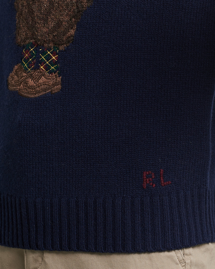 Herren | Pullover | Polo Ralph Lauren | Wool Heritage Bear Knitted Sweater Navy