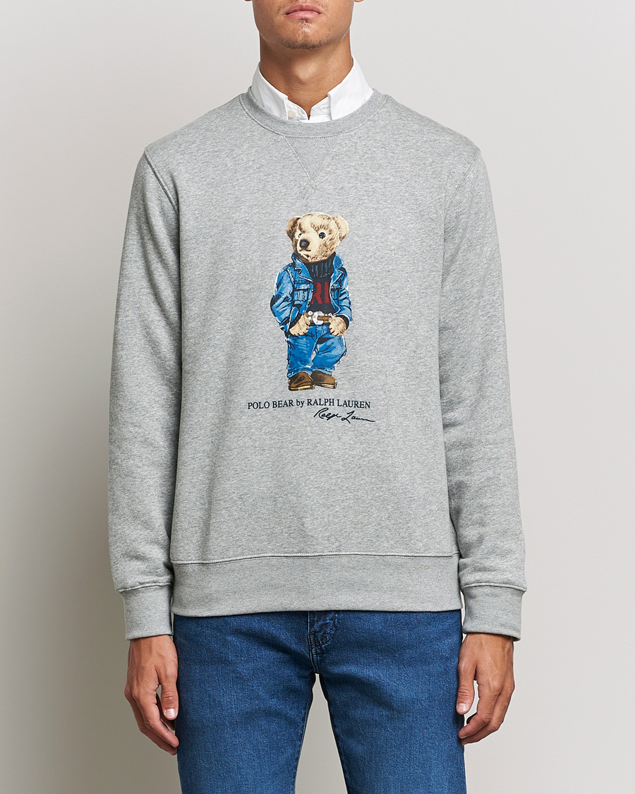 Herren |  | Polo Ralph Lauren | Printed Denim Bear Sweatshirt Andover Heather