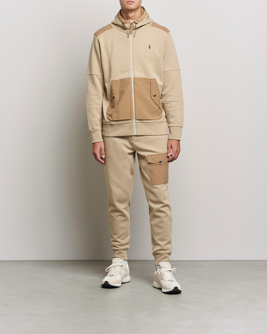 Herren | Pullover | Polo Ralph Lauren | Double Knit Full Zip Hoodie Classic Khaki