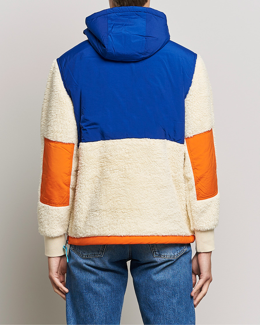Herren | Pullover | Polo Ralph Lauren | Curly Sherpa/Nylon Half Zip Hoodie Cream Multi