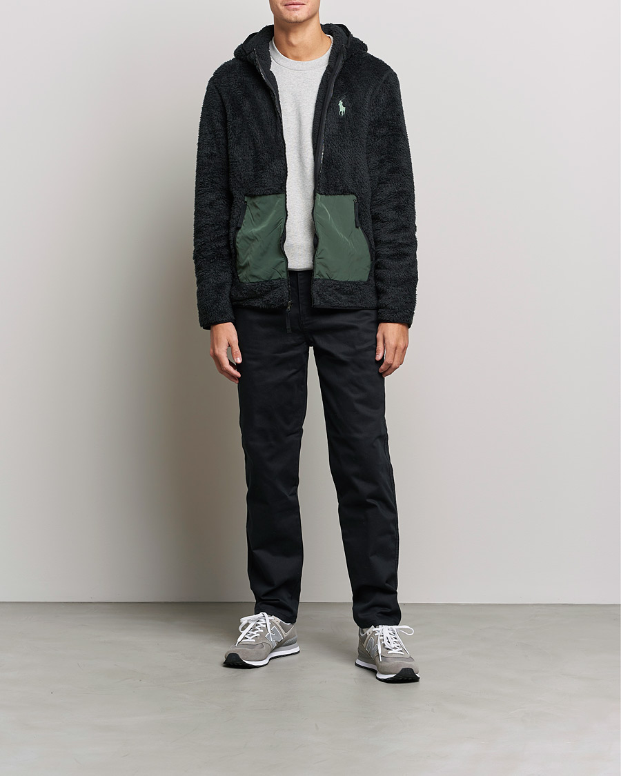 Herren | Pullover | Polo Ralph Lauren | Curly Sherpa Full Zip Hoodie Black
