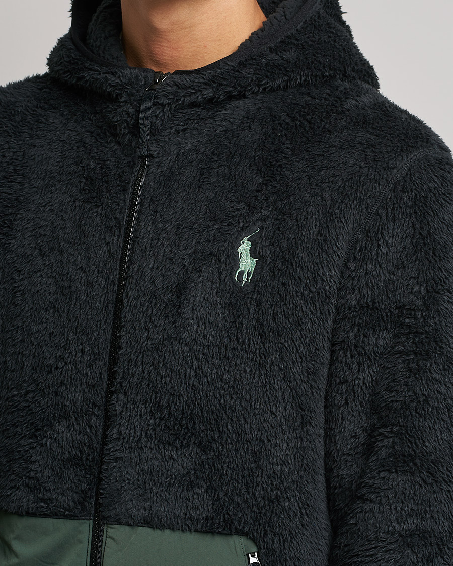Herren | Pullover | Polo Ralph Lauren | Curly Sherpa Full Zip Hoodie Black